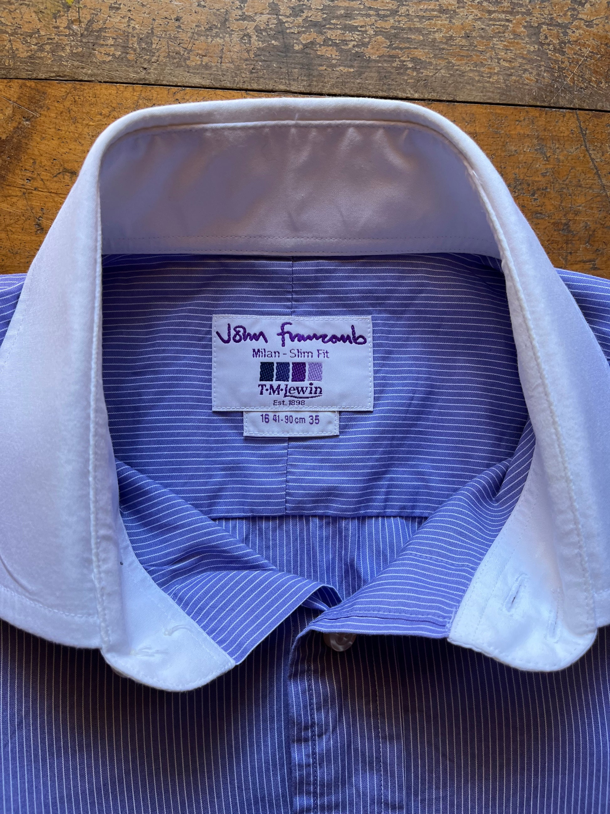 T.M.Lewin purple men’s dress shirt
