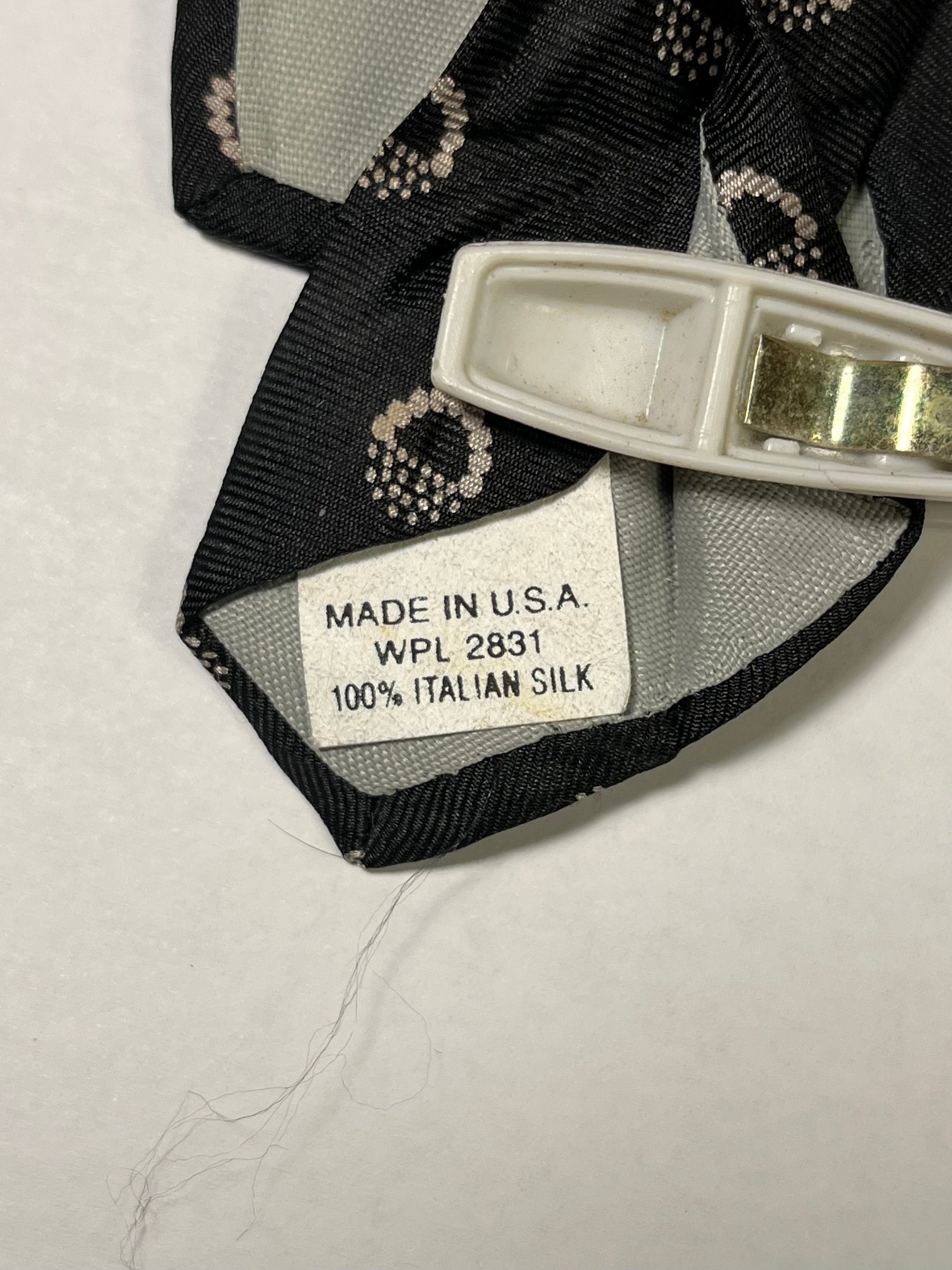 Black & White patterned tie Made in the USA