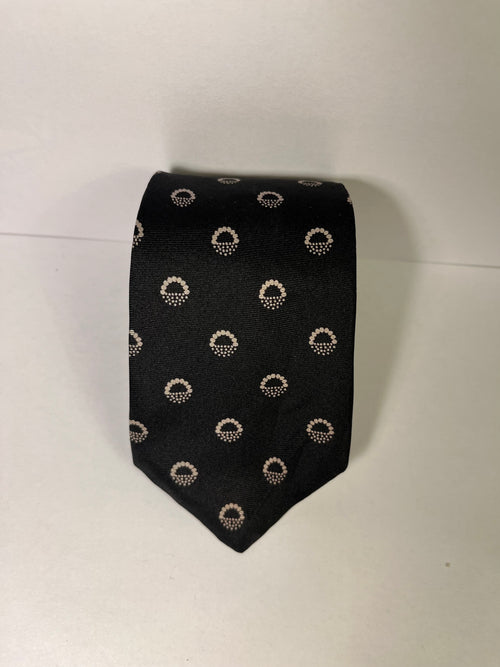 Black & White patterned tie Made in the USA