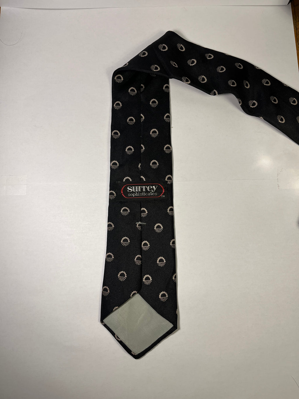 Black & White patterned tie Made in the USA