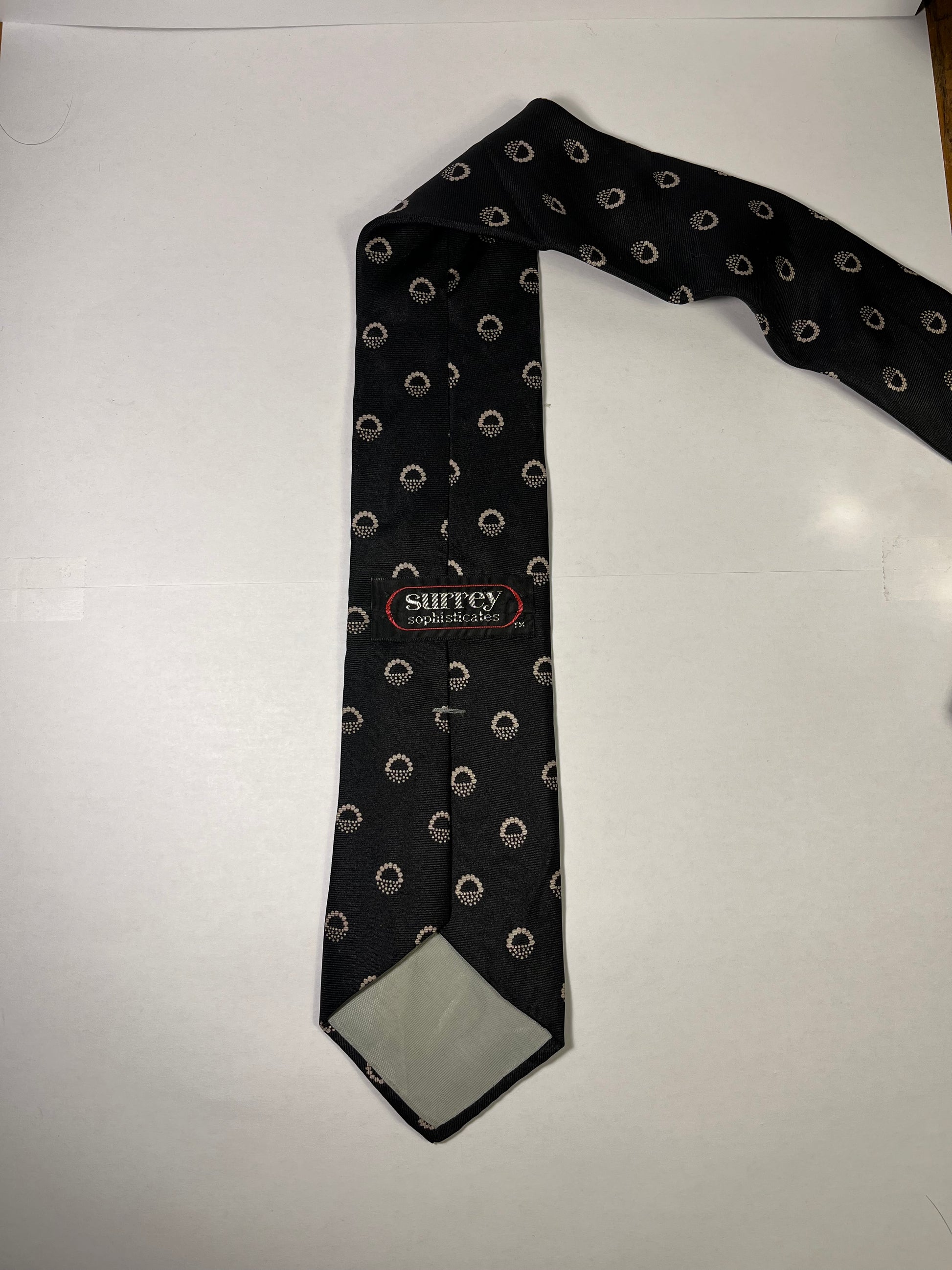 Black & White patterned tie Made in the USA