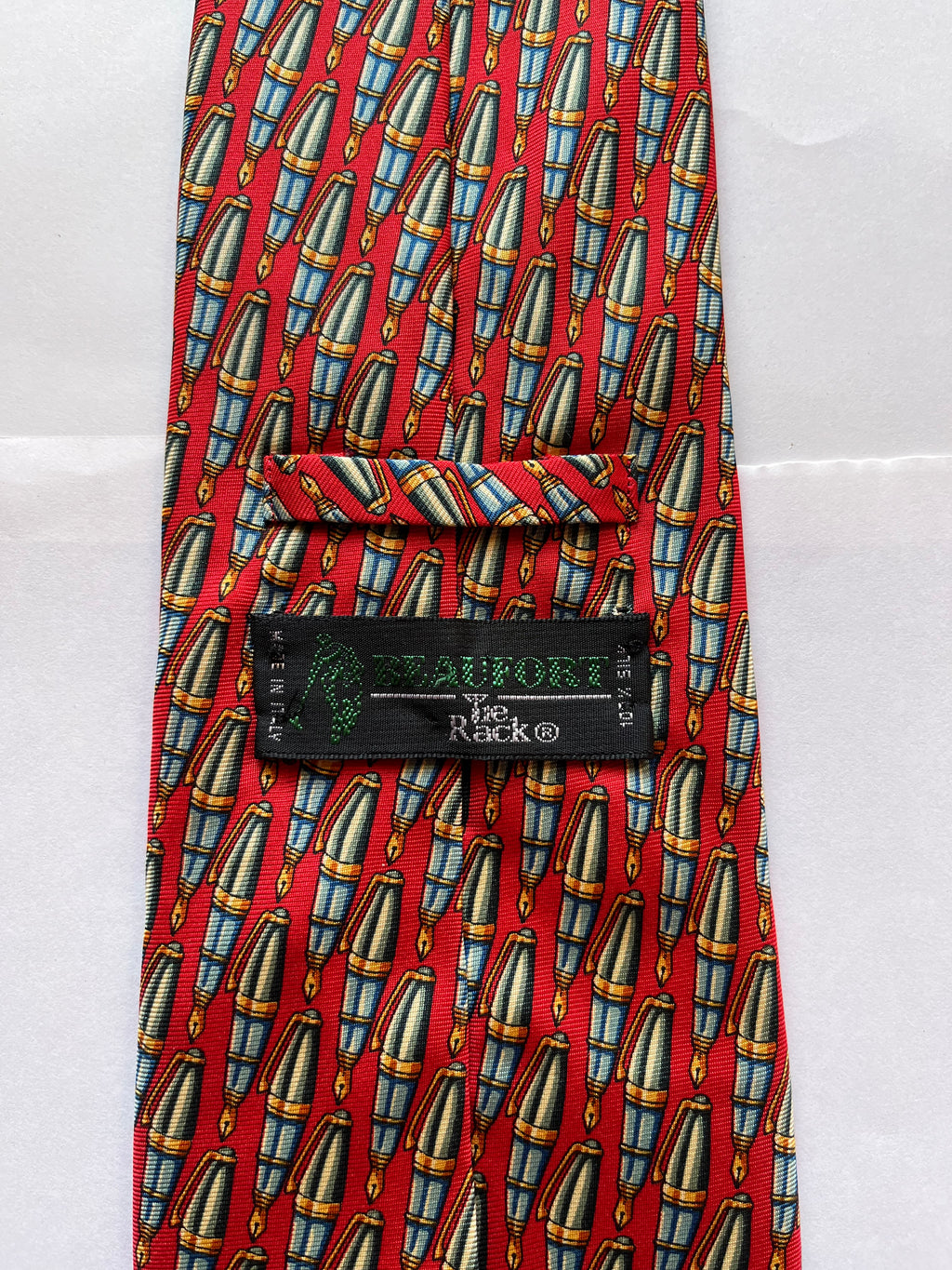 Pen pattern 100% silk tie made in Italy