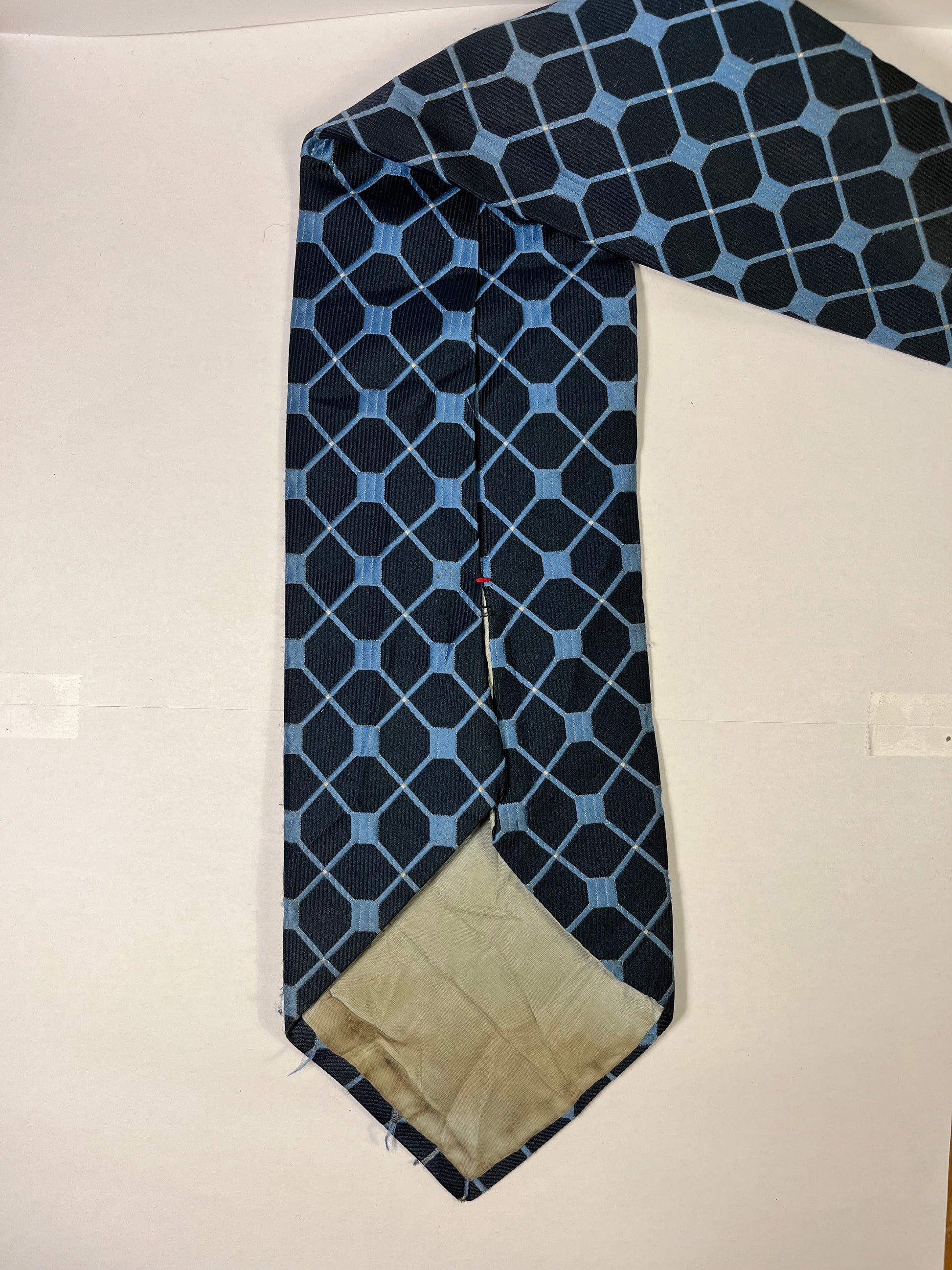Navy and blue patterned tie