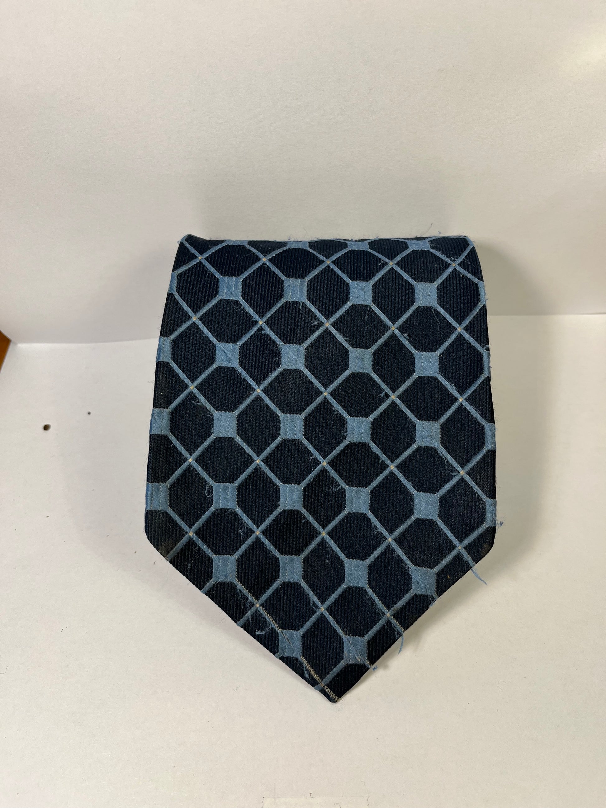 Navy and blue patterned tie