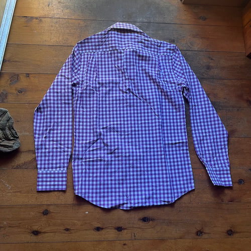 Brand-new Oxford purple chequered shirt