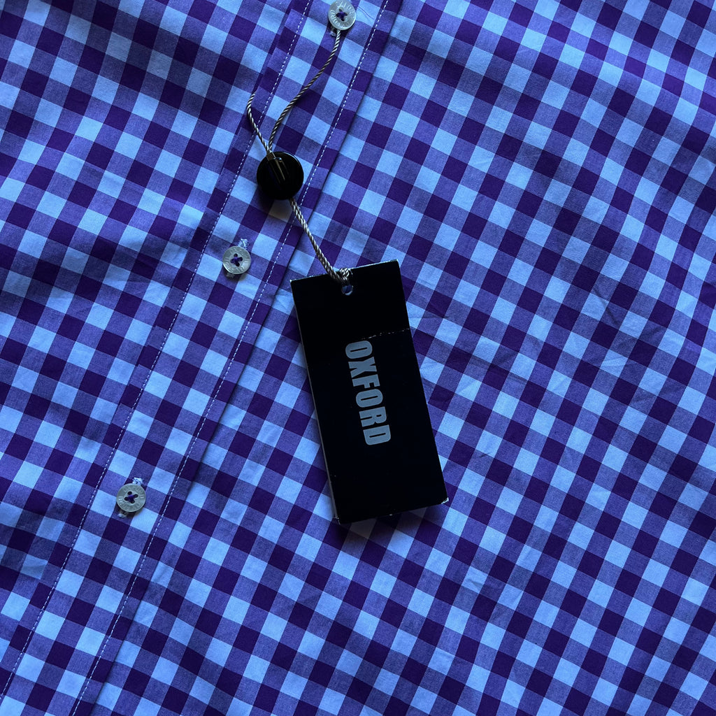 Brand-new Oxford purple chequered shirt