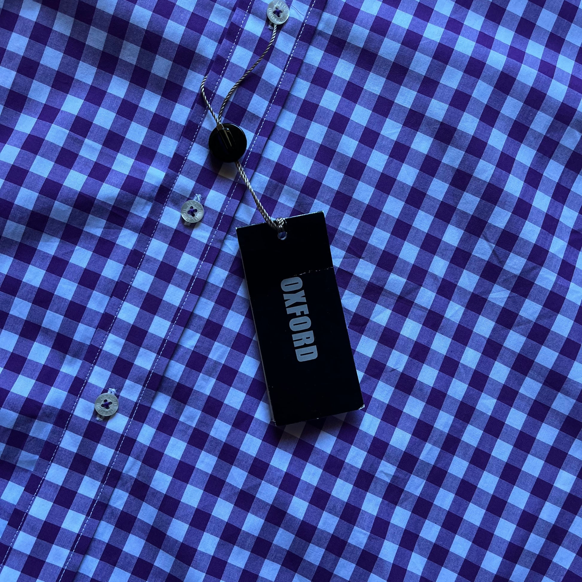 Brand-new Oxford purple chequered shirt