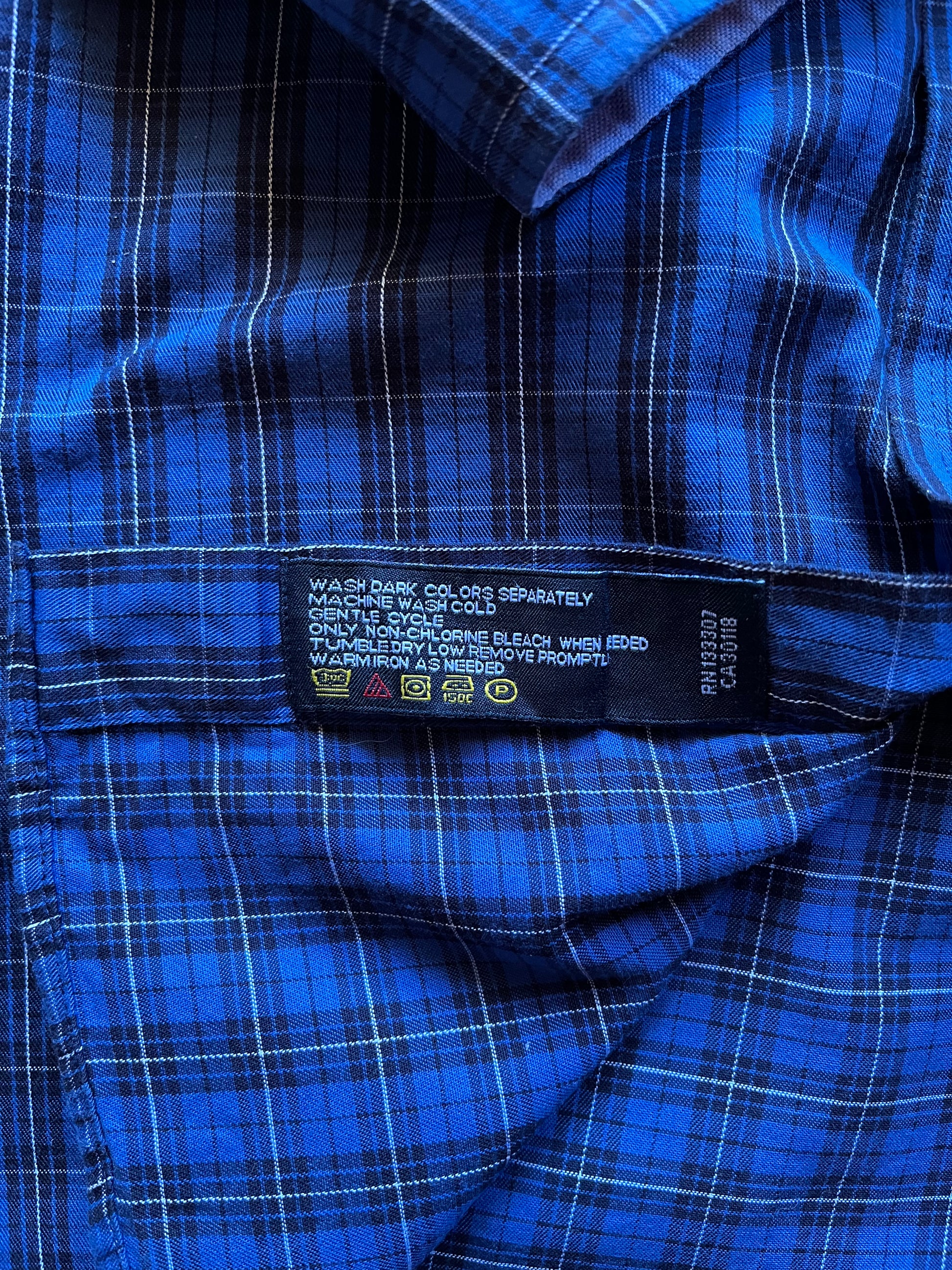 Nautica Blue Chequered Button up