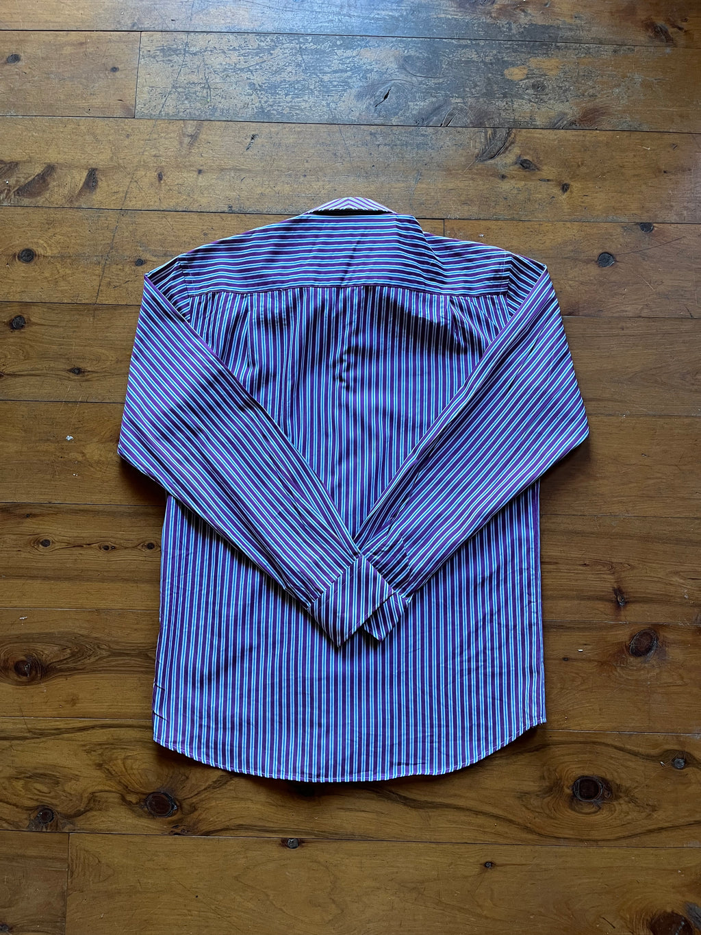 Van Heusen purple striped Button up shirt